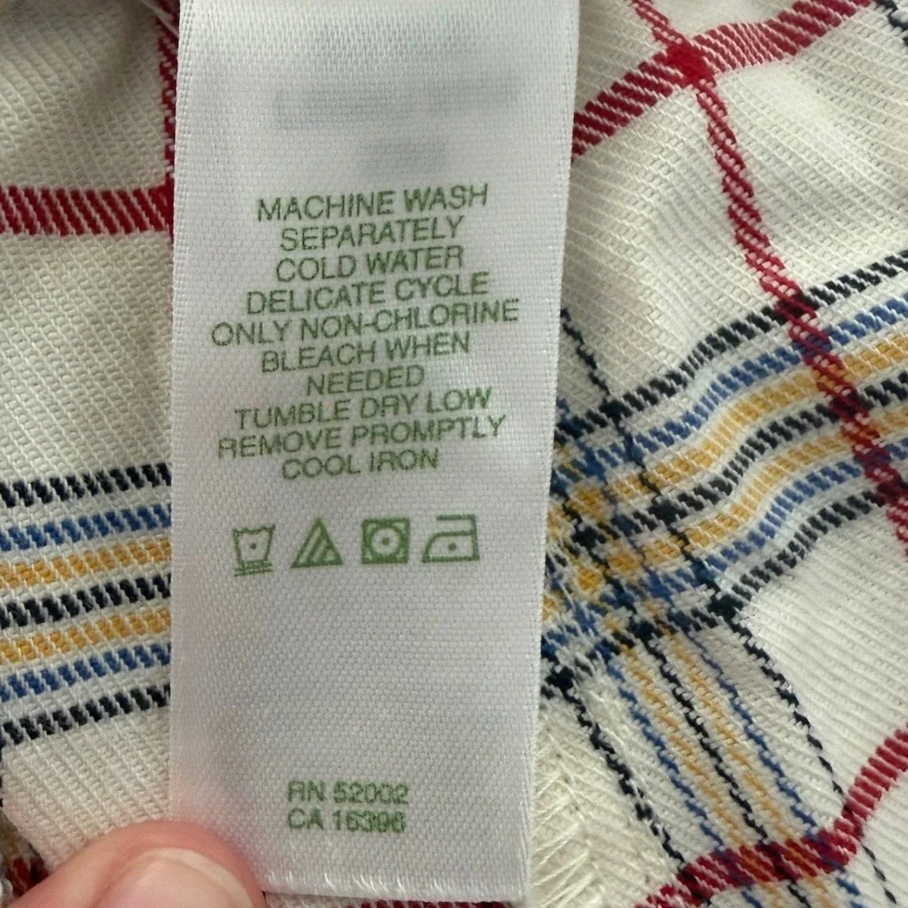 90s Vintage Lizgolf Liz Claiborne Plaid Shorts Womens 14 White Red Blue Yellow